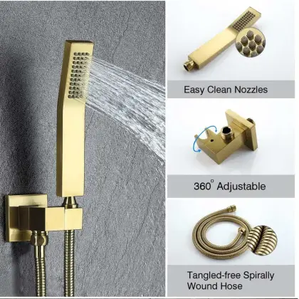 Brushed Gold High Flow Tub Spout for Bathroom Sink and Tub Filler Fixtures