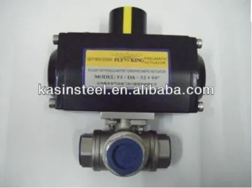 CF8M 3 way ball valve with high mounting