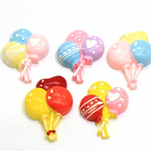 Flat Back Kawaii Balloon Shaped Resin Cabochon Kids DIY Toy Ornaments Beads Charms Bedroom Decoration Spacer