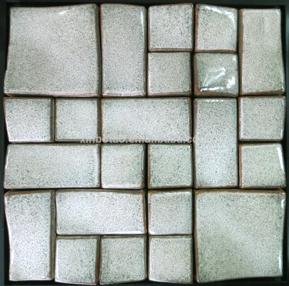 Variable glaze series ceramics mosaic tiles high thickness irregular mosaic