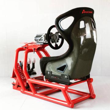 simulator with carbon fiber buck seat