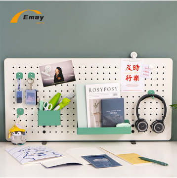 Metal Peg Board Shelf for Home Office Desk Organizer