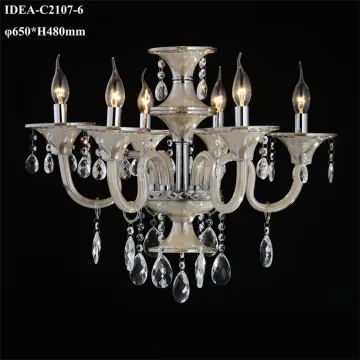 glass bend chandelier hotel crystal hanging lighting