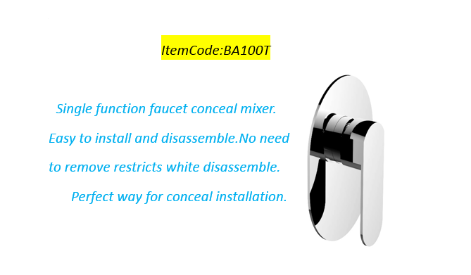 Single handle concealed mixing valve