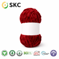 Fio de Chenille de veludo de algodão de poliéster OEM ODM tingido Anti-Pilling Eco-Friendly Slub Yarn