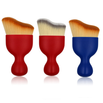 HMU Arc Plastic Handle Makeup Brushes - Wholesale Single S Shape Neck Brush