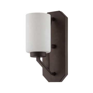Donkere bronzen enkele ijzeren muur sconce voor slaapkamers