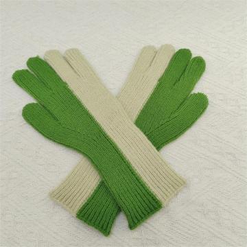 Five-Finger Acrylic Knitted Gloves - Fall/Winter Sport & Travel Warmth