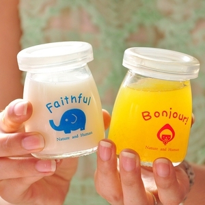 OEM quality lid seal printing clear colorful glass jar