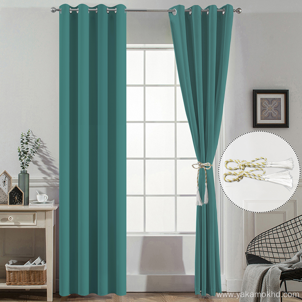 Teal Blackout Curtains with grommet