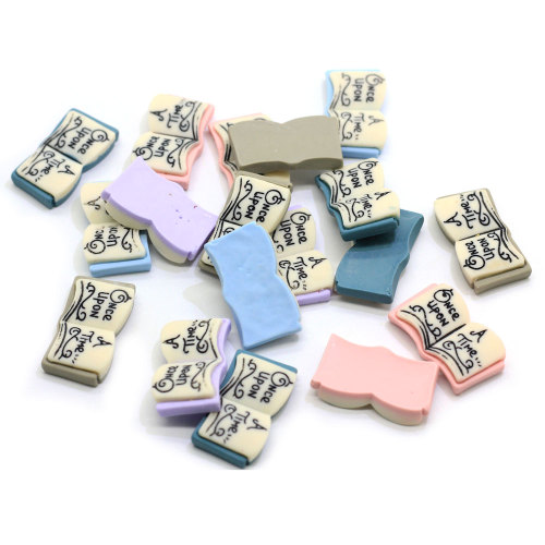 New Cute School Item Mini Book Shape Flatback Resin Cabochon Ornament Embellishments DIY Scrapbooking Phone Hair Bow Accessories