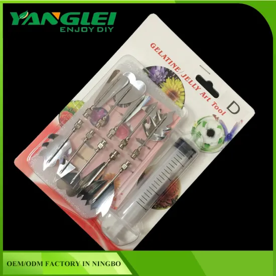 Hot Amazon 3D Jelly Flower Art Mould Styringe Tool Set