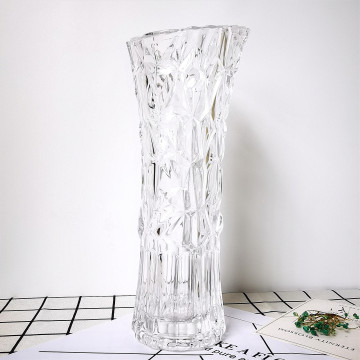 Wholesale High-Quality New Design 30CM Tall Crystal Glass Flower Vase for Wedding and Home Decoration