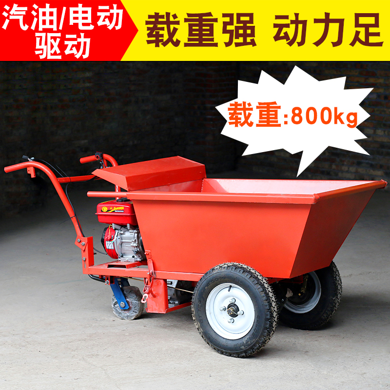 Heavy-duty trolley thickened tiger car electric trolley pull truck trailer trolley large warehouse truck
