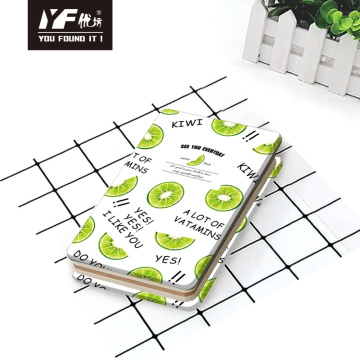 Família de frutas personalizadas estilo de capa de metal fofo diário de capa dura