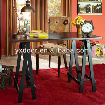 wood SAWHORSE DESK, classic wooden table for home & office