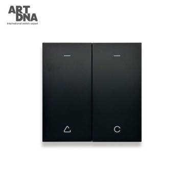 Tuya Smart Light Switch Curtain Control - ARTDNA Multifunctional Bs Zigbee 2 Gang Wall Switch Luxury Black