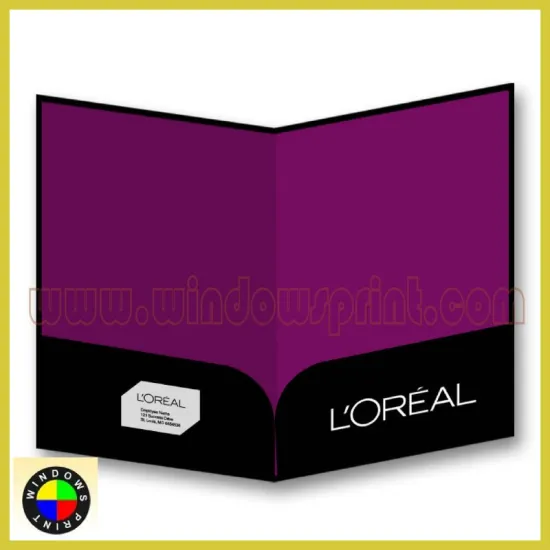 Custom 2 pockets file folder