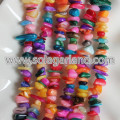 31Inch Strand Natural Dyed Colorful Shell Chips Freeform