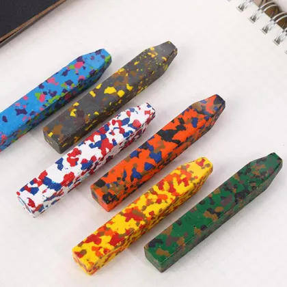 Rainbow Camouflage Color Wax Crayons for Children
