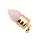 Natural Lamp Bulb Gemstone Rose Quartz Pendant Plated Gold