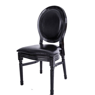Black Egg Back Resin Louis Chair for Hotel Restaurant Banquet Halls