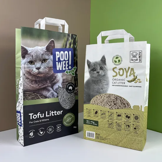 OEM Custom Design Printed Biodegradable Cat Litter Bag Plastic Packaging Dog Food Bag