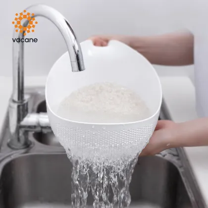 Durable PP Plastic Washing Bowl: Multi-functional Fruit, Vegetable, and Rice Sieve