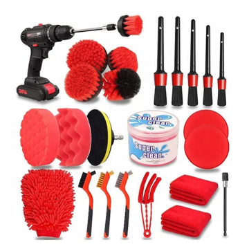 26Pcs Sponge Foam Polishing Pad & Car Detailing Kit for Auto Care Cleaning