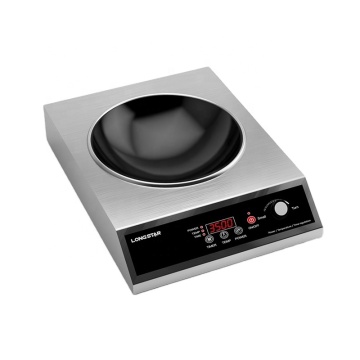 Commercial 3500W 220V Black Silver Electromagnetic Induction Cooktop