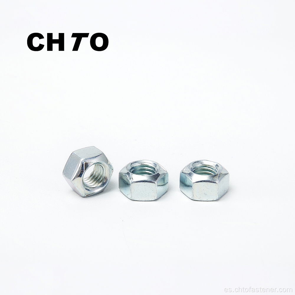 ISO 7042 Grado 10 Zinc chapado en todo el metal Hexagon Tuercas