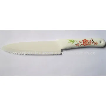 Pocket knife with original printer ceramic handle
