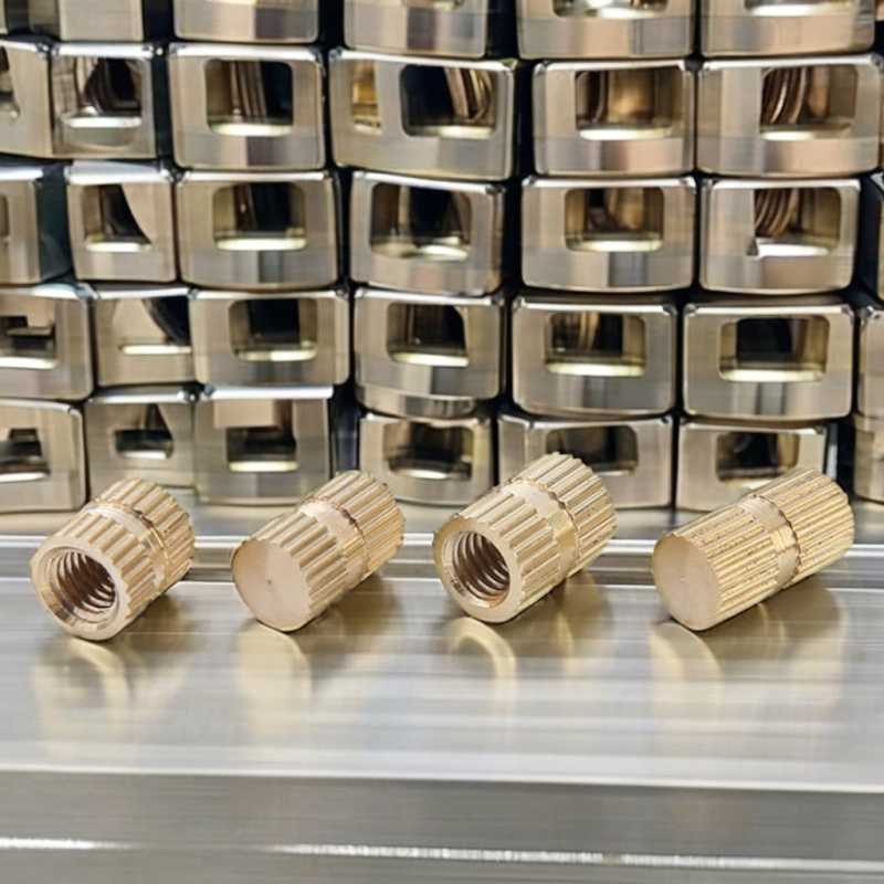 Brass Hex Nut Knurled Injection Copper Inlaid Nut through Hole Application for Healthcare for Healthcare Use