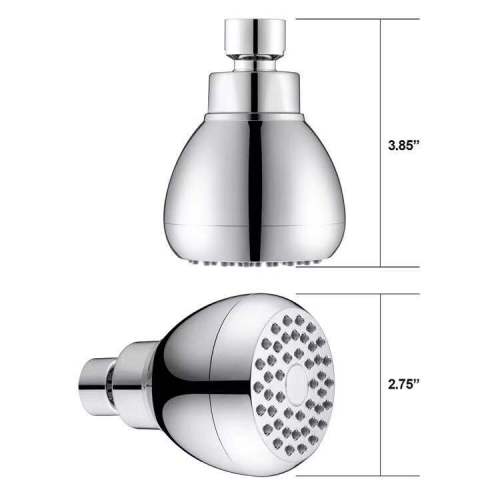 22cm Top Rain 3D Shower Head with Shower Arm Brass Swivel Ball