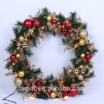 Attractive hot sale christmas decoration wreath pvc christmas garland Christmas wreath