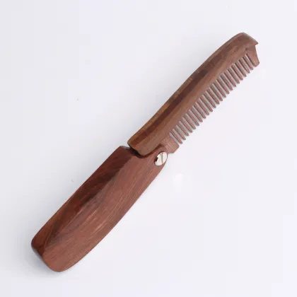 Wholesale Best-Selling Hair Combs: Sandalwood Folding Wooden Beard Combs