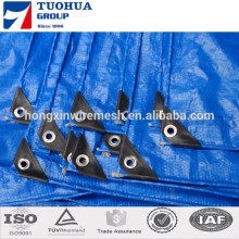 blue color aluminium eyelet 150gsm pe tarpaulin