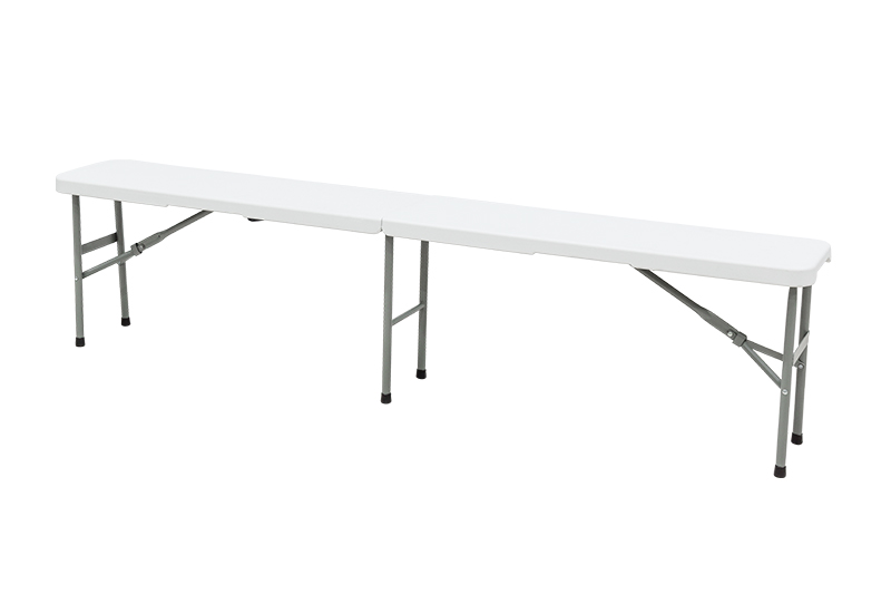 White Plastic Portable Folding Bench for party