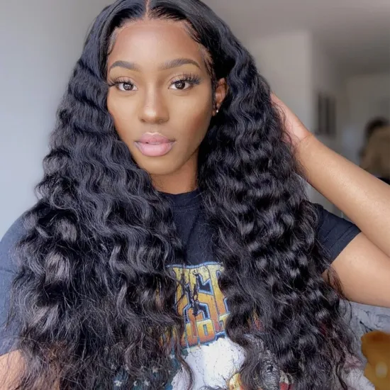 Msbeaut Natural Wave 13*4 Lace Frontal Human Virgin Hair Wigs Water Wave Brazilian Virgin Hair Wigs Unprocessed Remy Hair