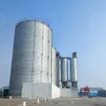 Slag powder storage silo