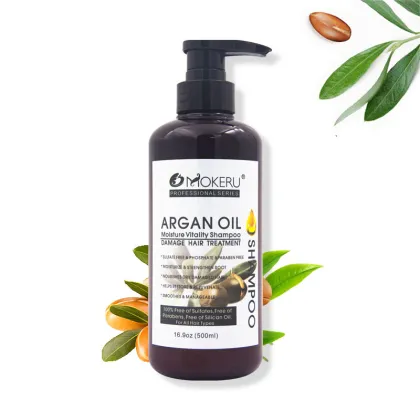 MOKERU Organic Herbal Anti-Dandruff Shampoo with Argan Oil (Sulfate-Free)