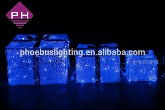 blue led ABS christmas gift box