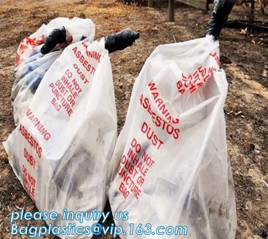 PE Asbestos packaging bags, heavy duty extra-large polythene bags, asbestos disposal bags