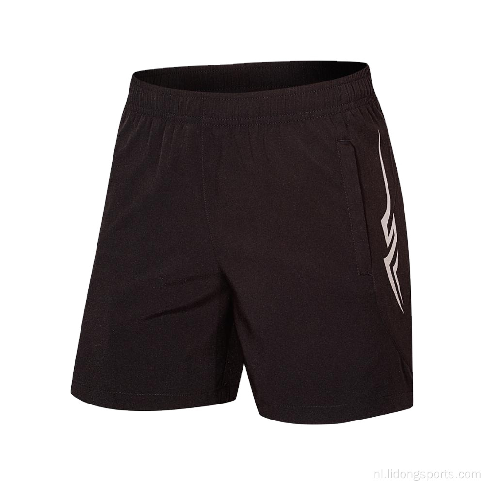 Mesh polyester aangepaste logo zomerloop training shorts