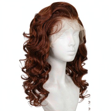#30 Auburn Deep Wave 13x4 Lace Front Wig 100% Human Hair