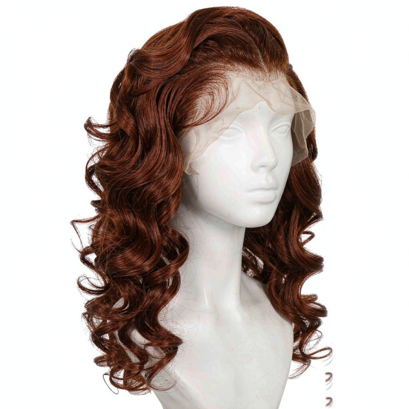 #30 Auburn Deep Wave 13x4 Lace Front Wig 100% Human Hair
