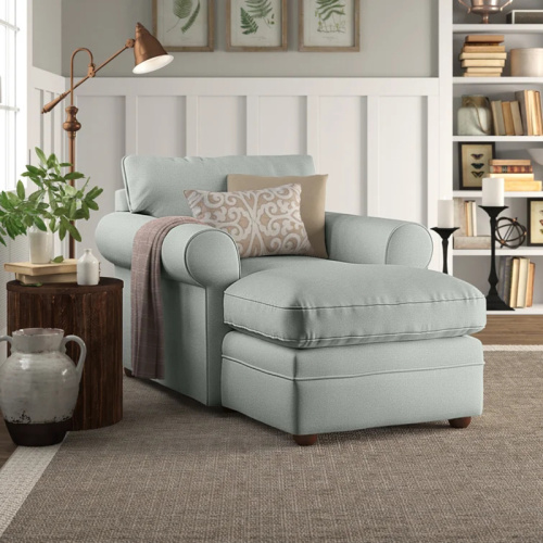 Blue Fabric Chasie Lounge Sofa