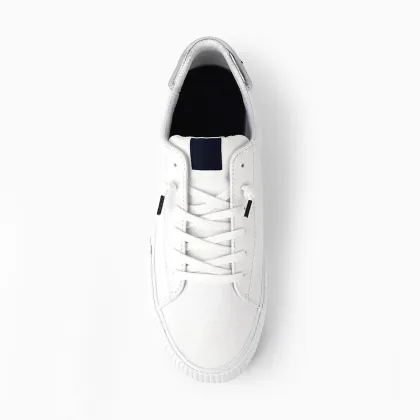 White canvas casual shoes, athleisure