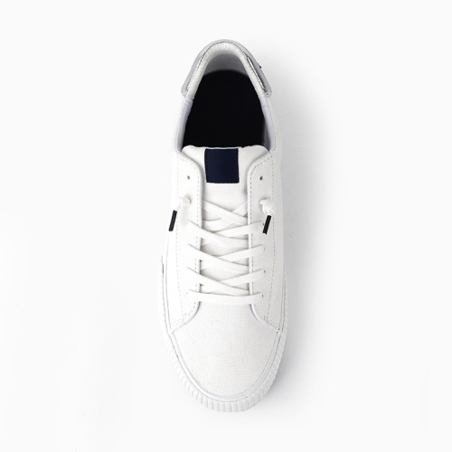 White canvas casual shoes, athleisure