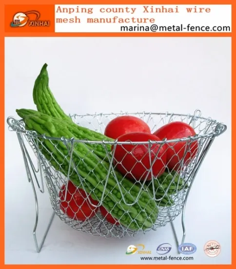 Hot Sale Beatiful Wire Mesh Chef Basket For Fruit